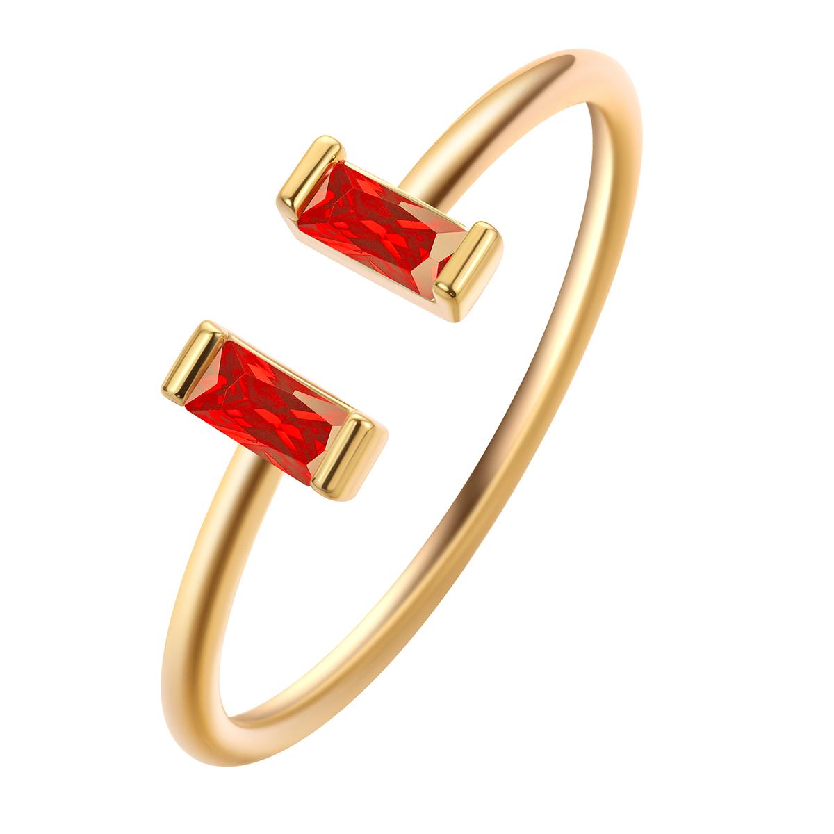 

Kinitial Square Colorful Zircon Engagement Rings For Women Simple Opening Rings For Young Girls Fashion Jewelry