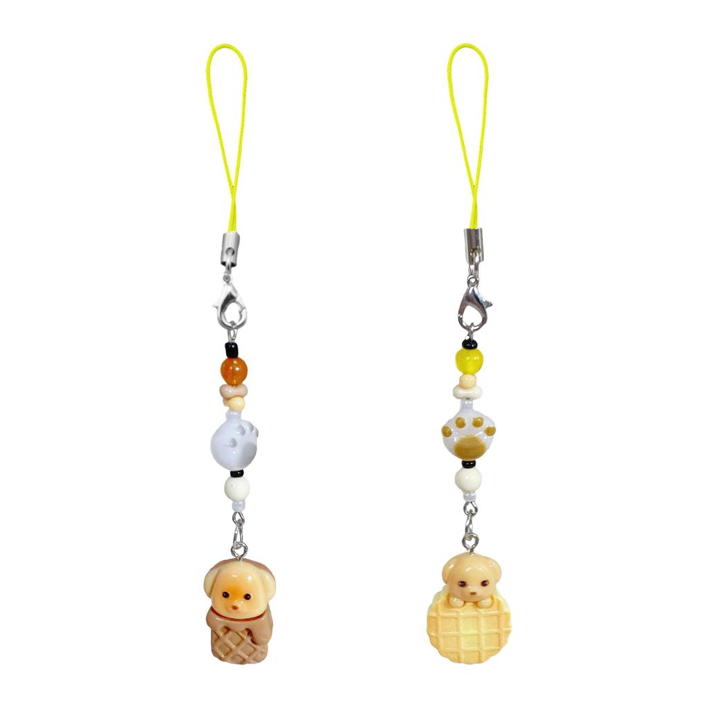Cartoon Puppy Keychain Charm Resin Dogs Designs for Bag and Car Keys Phone Pendant Bag Pendant Present for Pet Lover