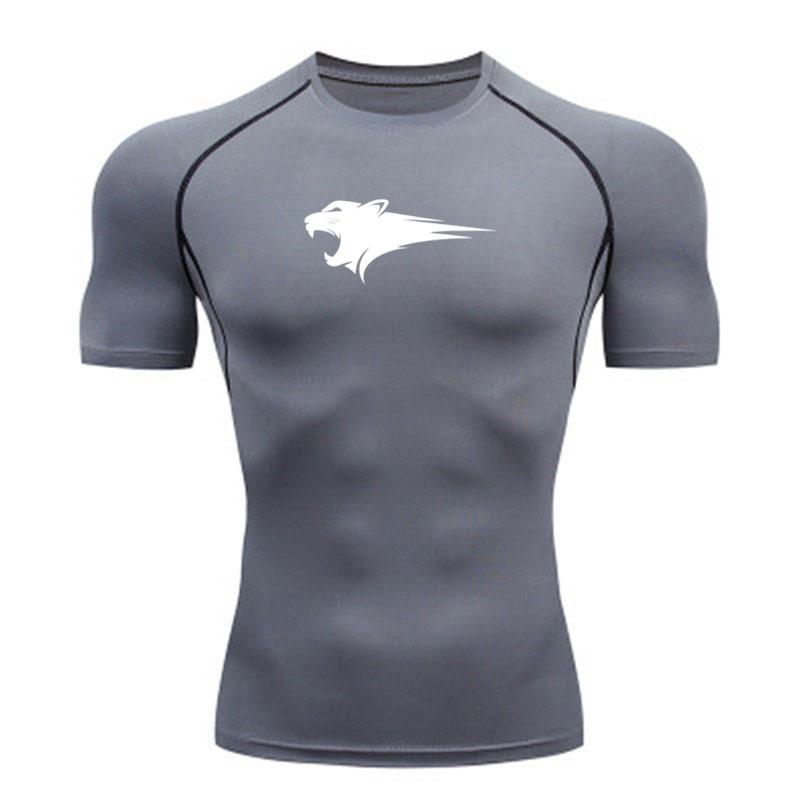 Men's Quick Dry Compression Workout T-Shirt, Breathable Pant