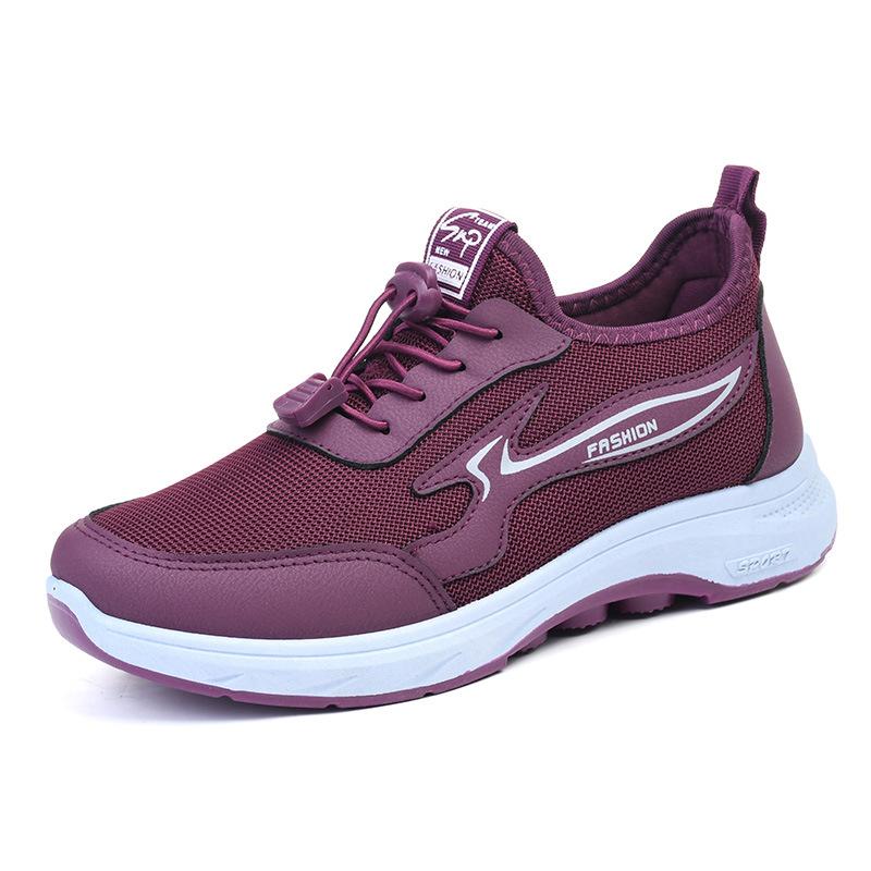 Stepping Shoes Women's 2025 Autumn New Soft-soled Lightweight Middle-aged and Elderly Mother Shoes Breathable Casual Women's Sports Shoes
