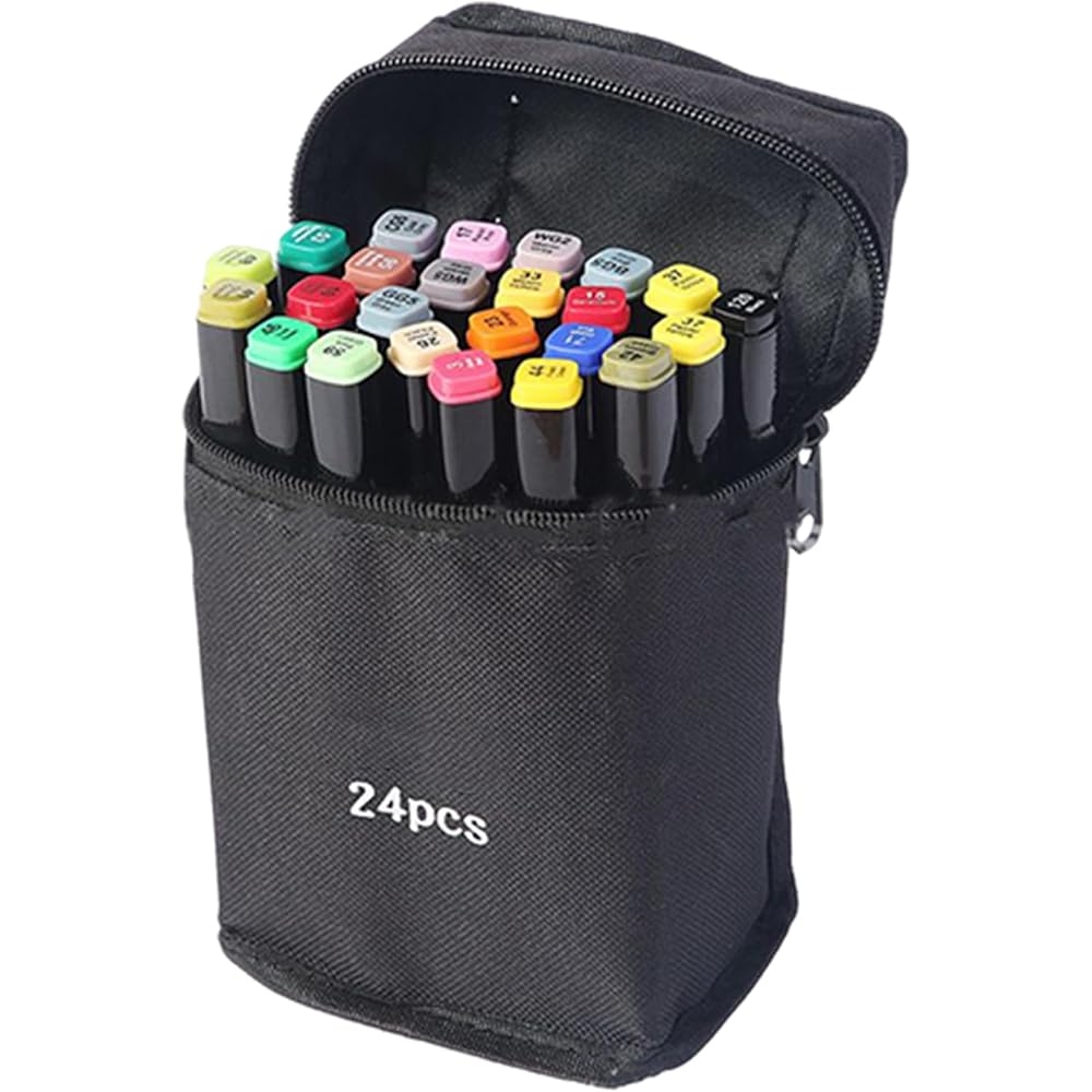 Marker Pen Set, Double Tip Drawing Pen, Colored Marker Set, Quick Dry, Smudge Free, 15.4x1.5x1cm,...