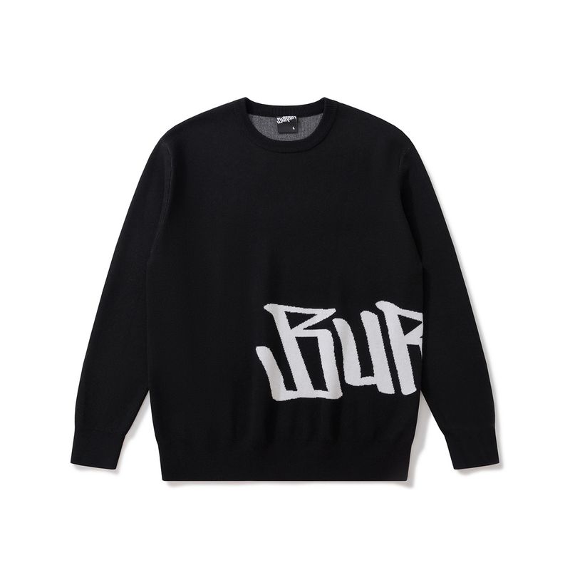 

Burnin * Horizontal Logo Sweater Trendy Letters Sweater Street Autumn New Loose Casual Knitted
