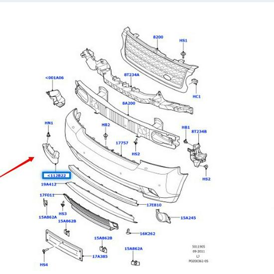 LR0204868/LR020485 Front Bumper Corner for 2010-2012 Land Rover Range Rover