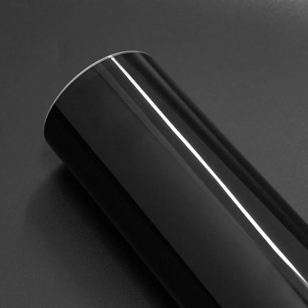 

Glossy Black Self-adhesive Vinyl Sticker Circular Film Auto DIY Decal Bubble Free Air Free Car Body Styling Decor Accessories 1mx1.52m чёрный