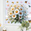 Static Window Clings Flower Butterfly Bee Wall Sticker Self Adhesive Removable Vinyl Decal