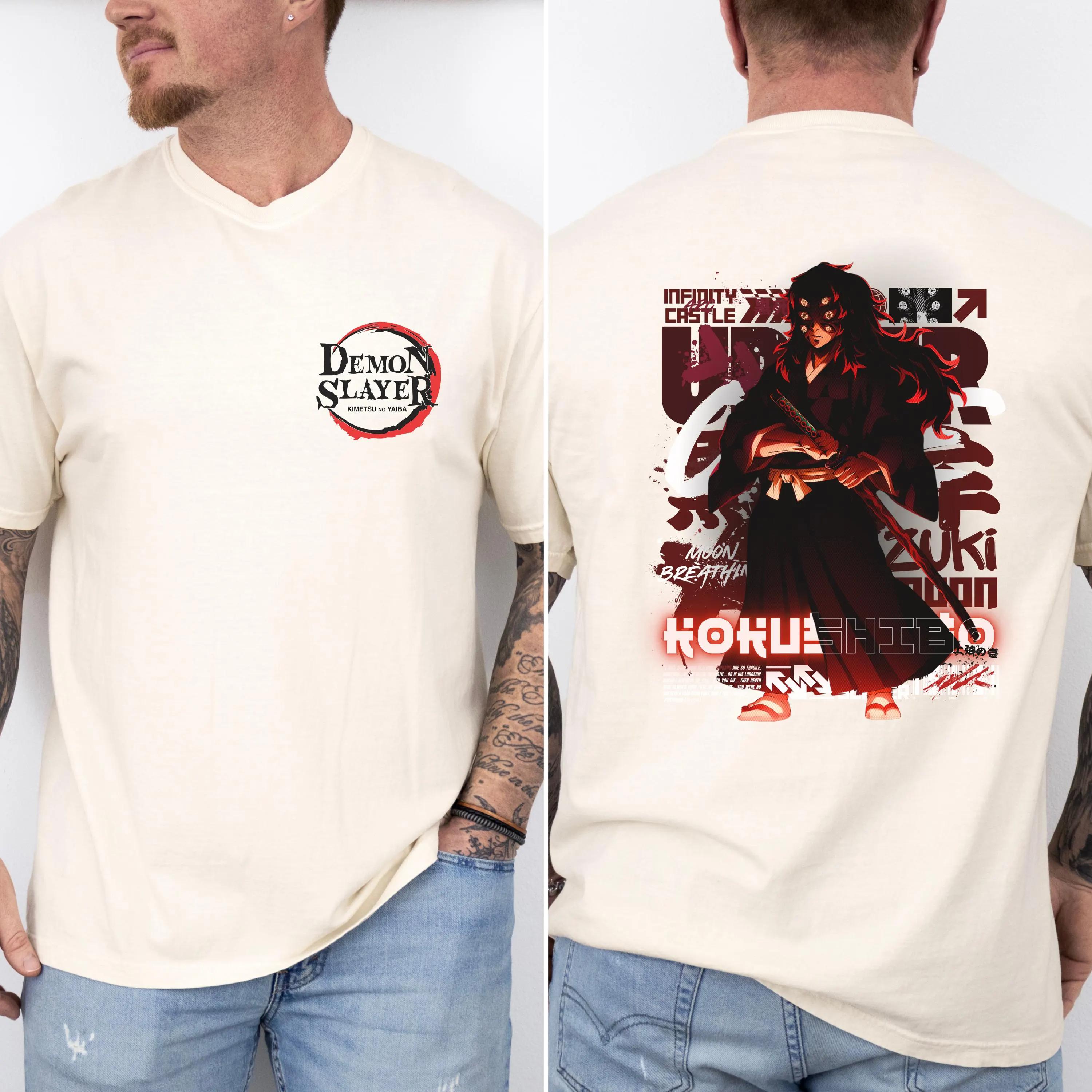 Spring Demon Slayer Anime T-shirt Anime Pattern T-shirt Japanese Anime T-shirt Cosplay Top Gift for Anime Fans M