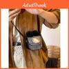 Single Shoulder Bag With Retro Plaid Design For Daily Use