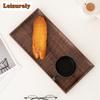 Walnut Rectangular Tea Tray Afternoon Tea Dessert Plate Coffee Storage Board Teapot Stove Insulation Dishes For Serving Tea Item