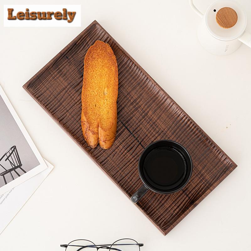 Walnut Rectangular Tea Tray Afternoon Tea Dessert Plate Coffee Storage Board Teapot Stove Insulation Dishes For Serving Tea Item