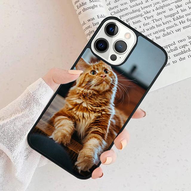 Cute Cat Animal Phone Case For iPhone 17 Air 15 16 Cover  11 13 14 Pro Max 12 Plus Max Fundas