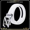 FleurUneffe Genuine Leather Belt with Cuttable Adjustable No Navy Z Men's Belt, Size, Holes, Auto-Lock, Stylish, Casual, Business, Golf, White, Red,