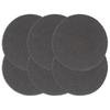 Placemats 6 Pcs Dark Plain 38 Cm Round Cotton