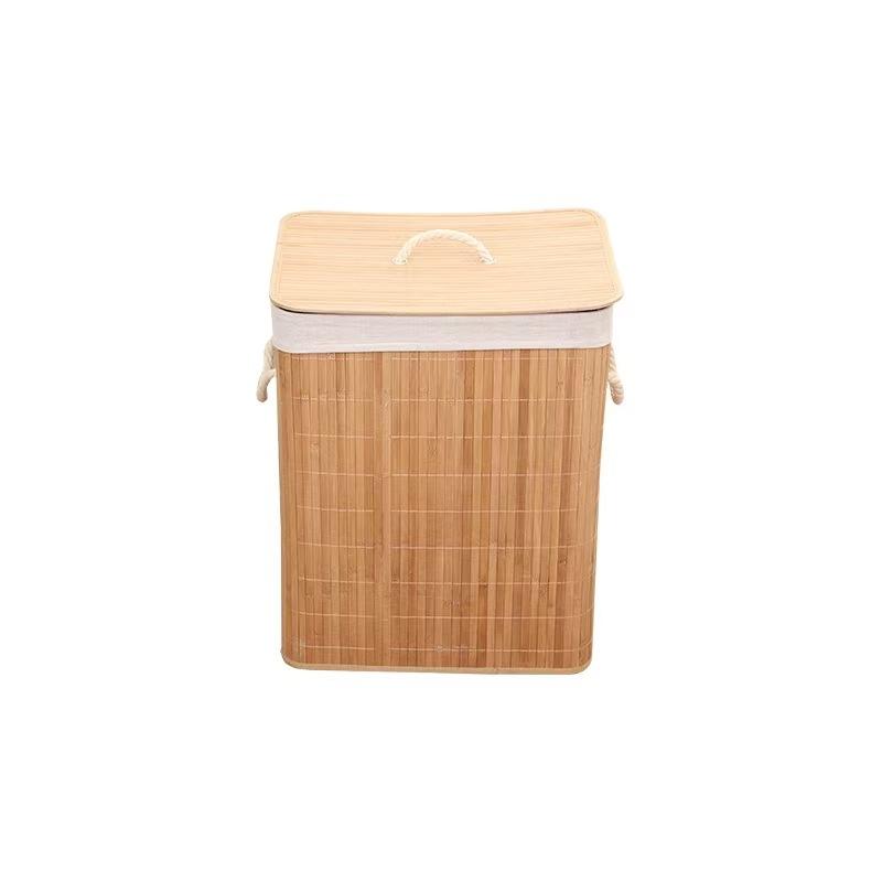 Woven Bamboo Large Hamper Laundry Basket Toy Storage Bin Fabric Foldable Organizer