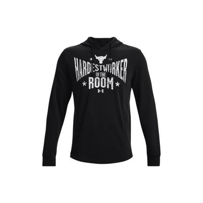 Terry Casual Sport Printed Hoodie Men Tops Black 1370458-001