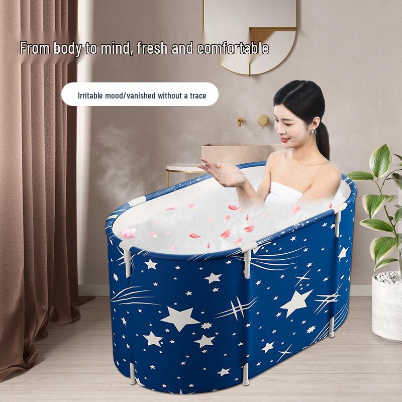 Large Folding Bathtub for Adults and Children - Thickened, Full-Body Bathing Tub
