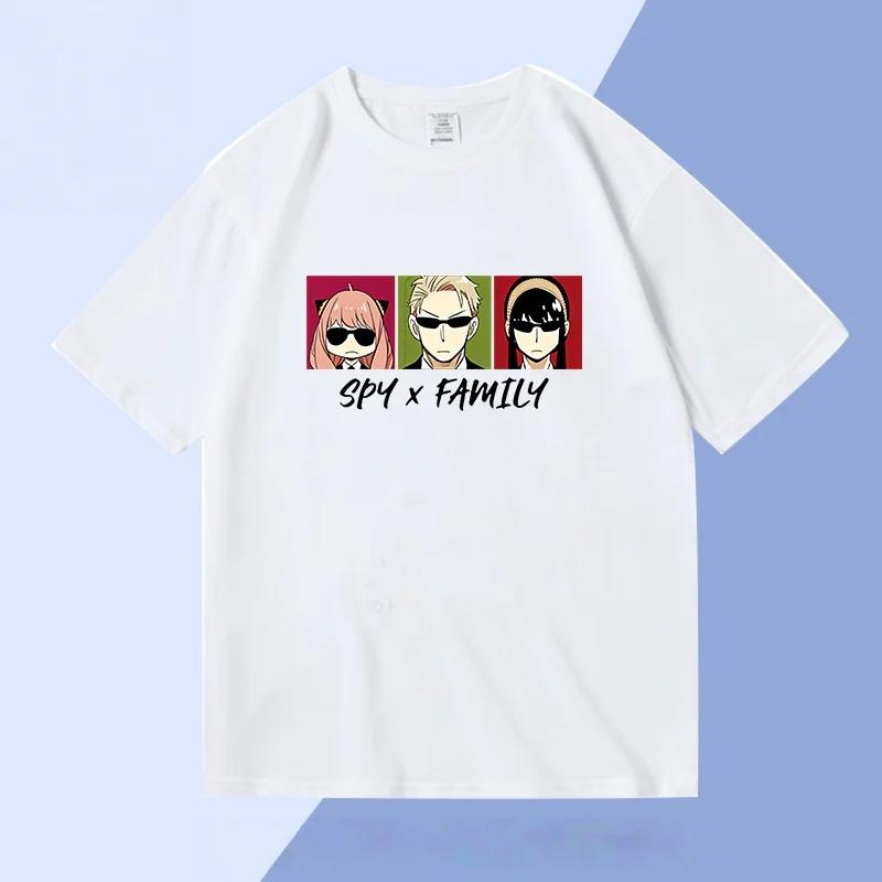 Spy X Family Collaboration Men's and Women's Cotton T-shirts Anime Themed Children's Clothing, Casual Home T-shirts