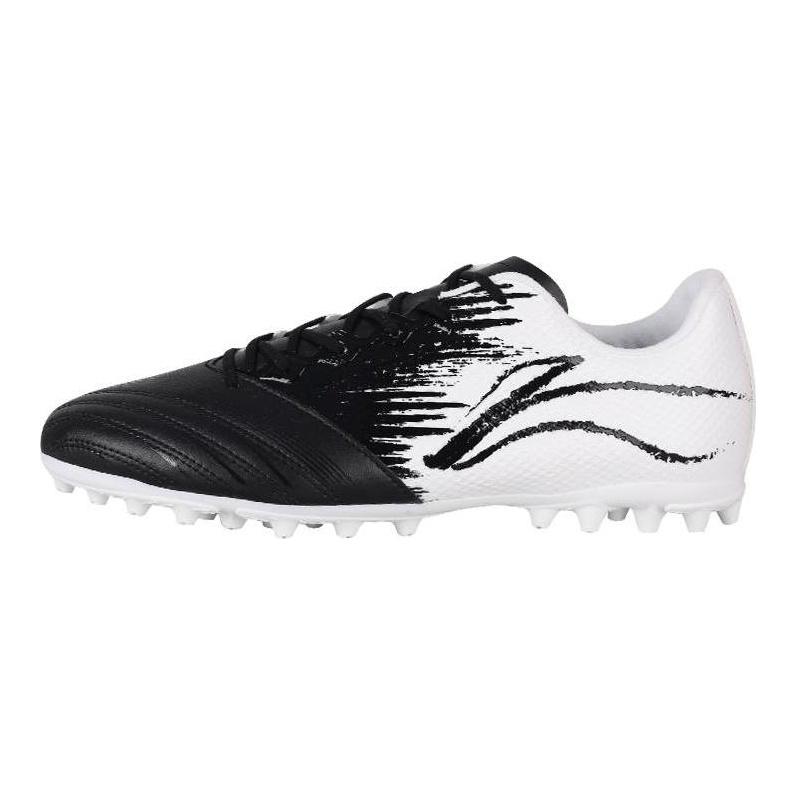 Li Ning MG Multi Ground Natural Grass Abrasion Resistant Soccer Shoes Men's Black White YSFT007-1