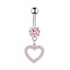Copper Zircon Belly Button Ring Long Dangled Body Jewelry Sexy Stainless Steel Navel Piercing  Men