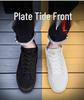 Men's Trendy All-Black Canvas Sneakers for Summer, Work, and Skateboarding.