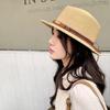 Summer Straw Hat Women's Elegant Flat Hat Vacation Visor French Simple Versatile Casual Top Hat Shopping Trend