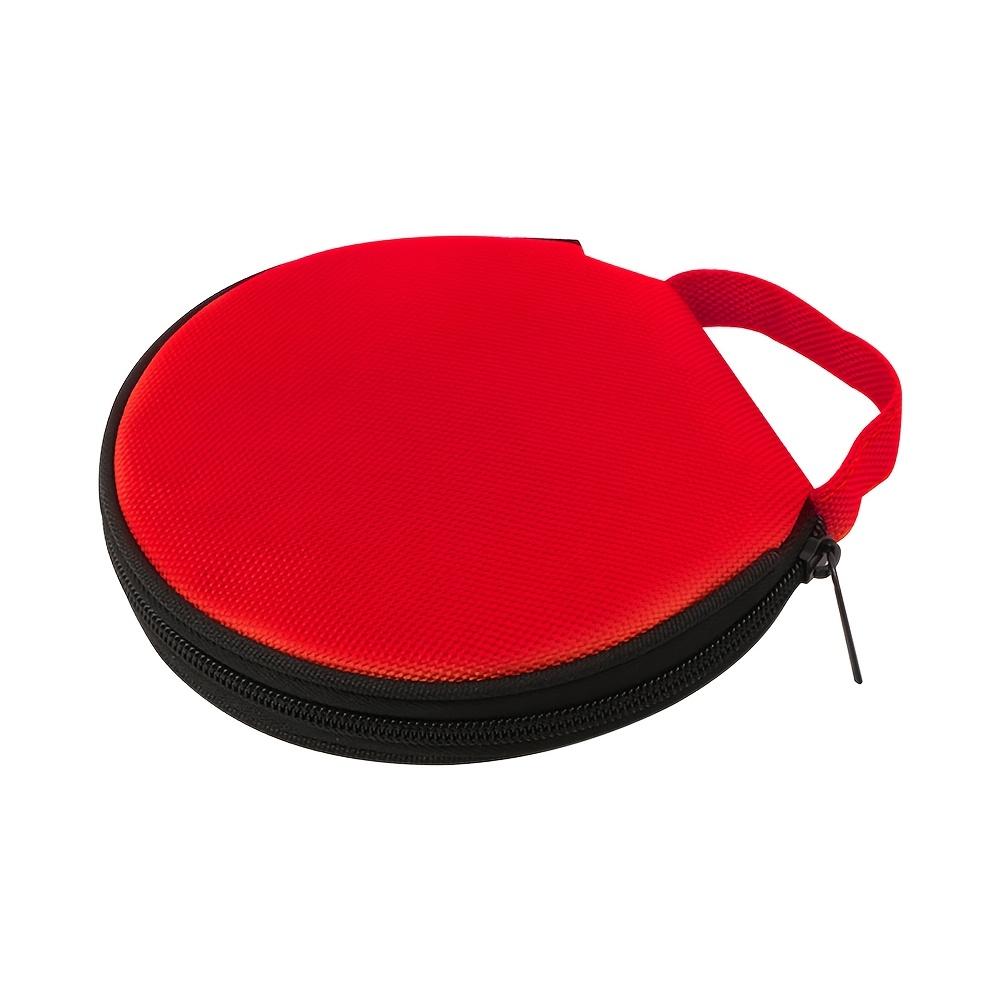 Car CD Bag Storage Box Large Capacity Oxford CD Bag, Round CD Bag Can Hold 20 CDs, Home and Car Use CD Case красный