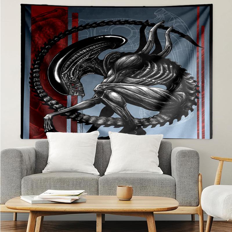 1PC Alien Horror Artwork K-pop Music Group Tapestry Accessories for Bedroom,Livingroom, Dormitory Room Wall Decor Fan Birthday Gifts