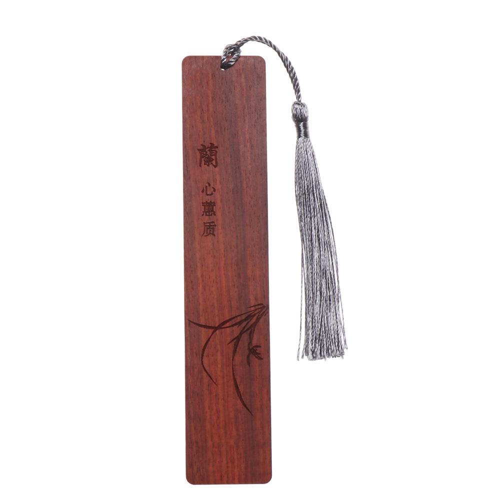 Bookmark Book Clip Pagination Mark Sandalwood Label Chinese Style Vintage Solid Wood Crafts Stationery School Office Supplies
