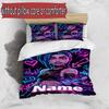 3pcs Duvet Cover Set (1*Duvet Cover + 2*Pillowcase, Without Core), Custom Name Jinx Pattern Bedding Set, Home Bedroom Decor Gift