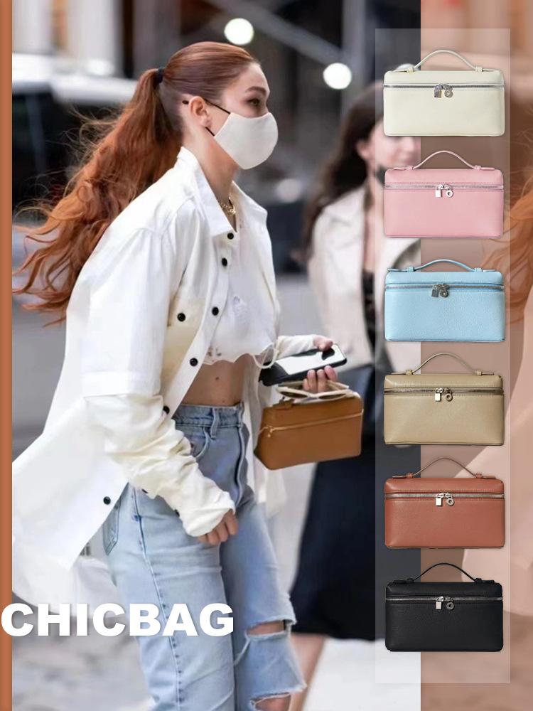 Leather Handbag Female, Versatile Shoulder Crossbody Lychee Pattern Calfskin Bag Hair