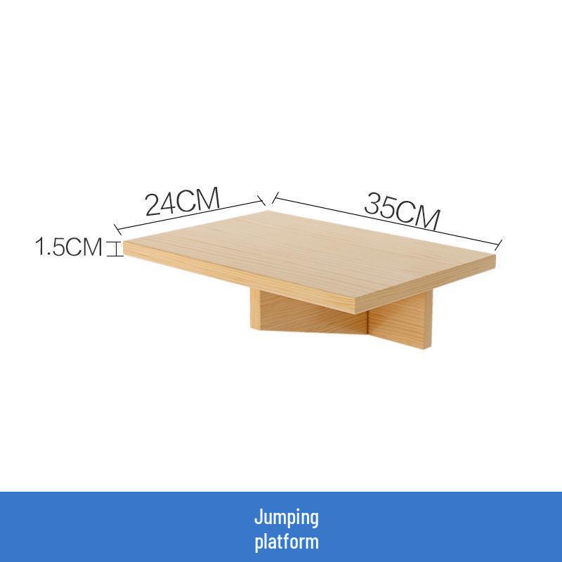 In Stock Wall-Mounted Solid Wood Cat Climbing Frame, Cat Tree, and Scratching Post