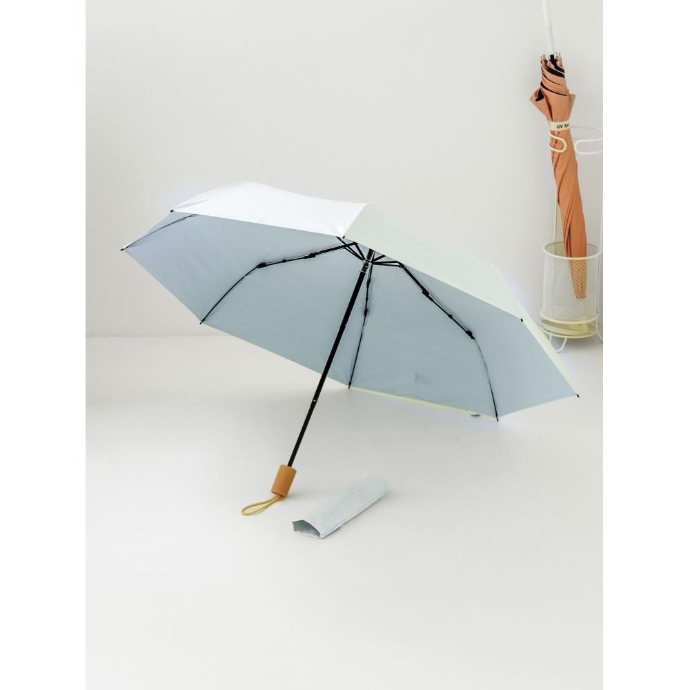 Daiso 2 Tone Blackout 3 Tier Manual Umbrella 8k  Approx. 56 Cm   White