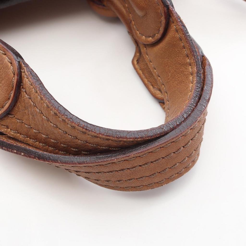 Used LOEWE Fiesta 2WAY Handbag leather Brown Used Women