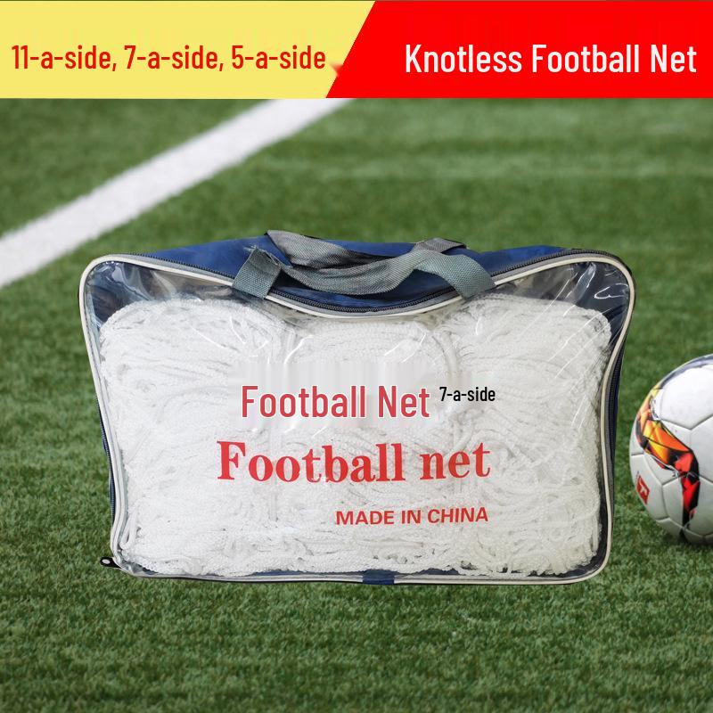 Hexagonal Knotless Football Goal Net for 5, 7, 11-a-side Matches, Training – Polyethylene Polyester 5-a-side