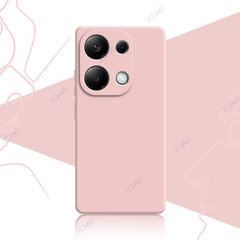 Luxury Square Liquid Silicone Cases for Xiaomi POCO M6 Pro 4G POCOM6Pro 6.67" MTK G99 Ultra 360 Soft Phone Armor Cover