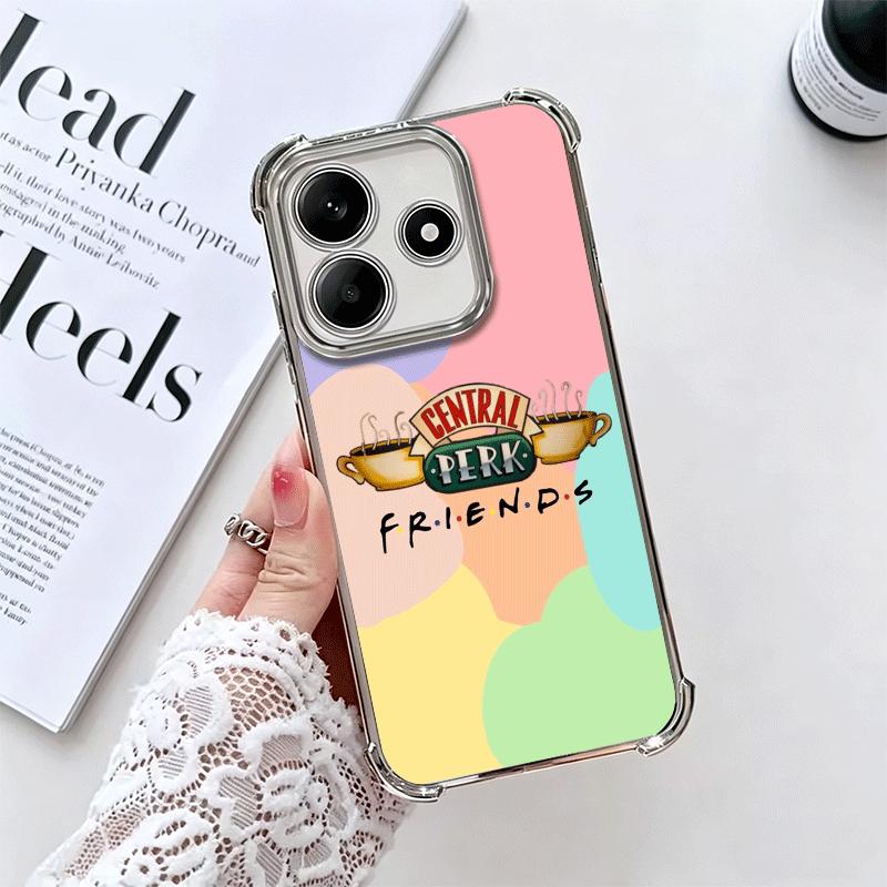 Friends Tv Show Theme Plating Phone Case For Xiaomi Redmi Note 14 15 Pro Plus 13 12 11 11S 11T 10 9S 9 5G Anti-Fall Airabag Cove