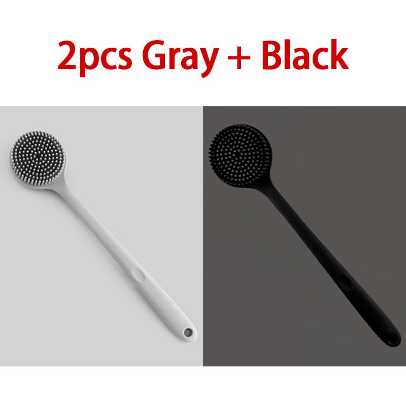 Silicone Shower Brush Body Exfoliating Dry Brushing Bathroom Back Bath Brush for Shower Brush for The Back