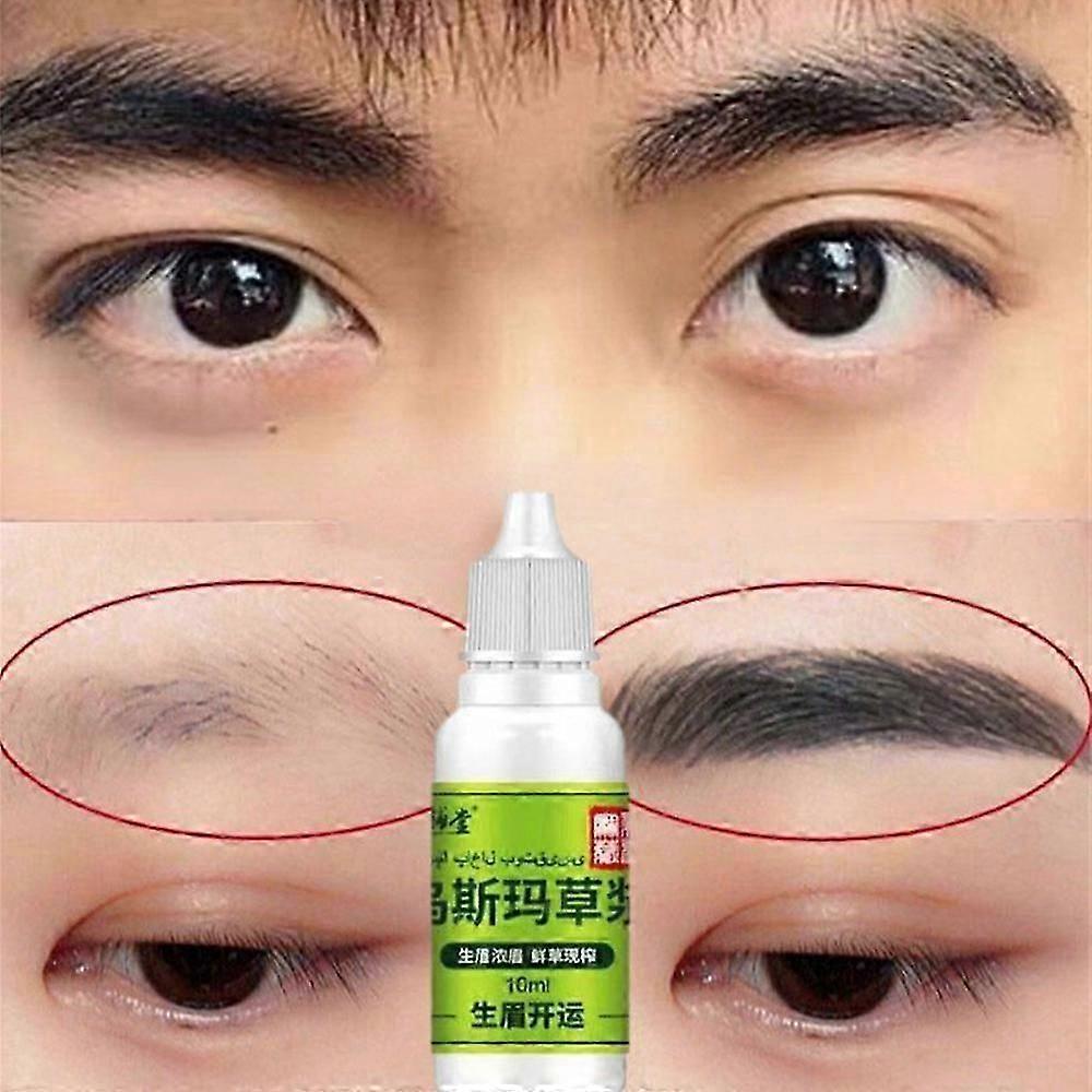 10 ml Usma-Gras-Saft für dichtere und kräftigere Augenbrauen und Wimpern – Flüssige Nährstoffe für das Wimpernwachstum, Kräuter für die Augenbrauenpflege und Bartpflege für Männer
