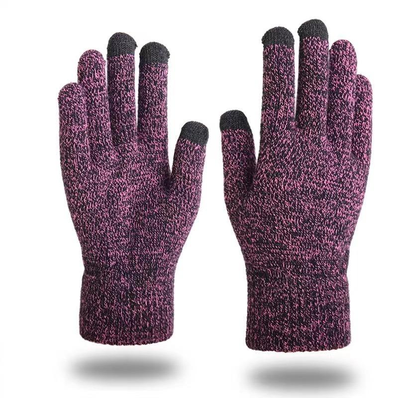 New Winter Men Knitted Gloves Touchscreen High Quality Male Mitten Thicken Warm Wool Cashmere Solid Women Business Gloves Autumn
