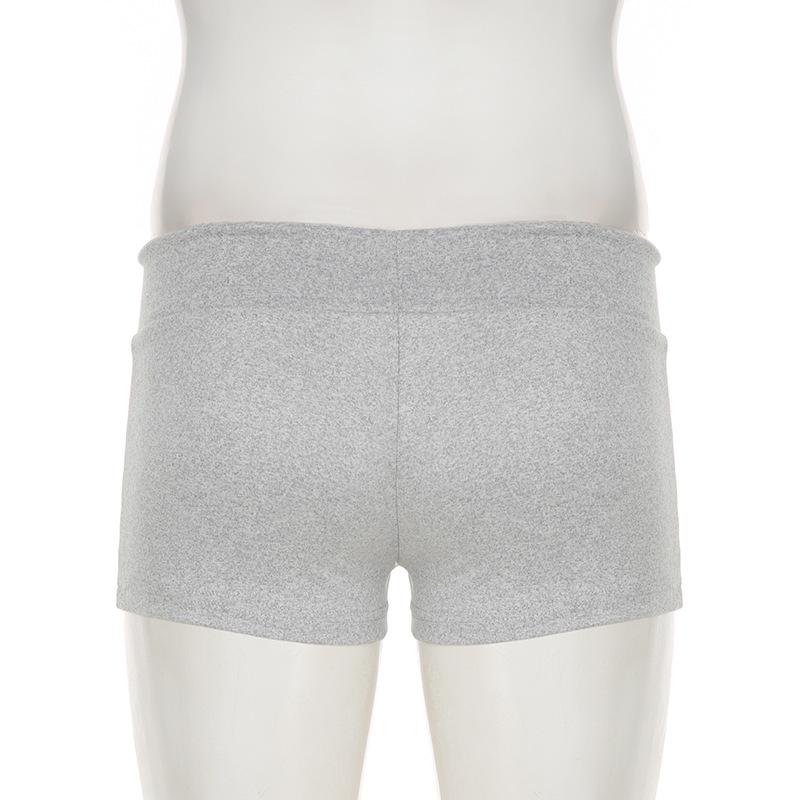 European & American Sexy Low-Waist Lace-Up Yoga Shorts: Athletic, Casual Fit