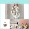 Adorable White Lace Trim Kids Bucket Bag With Charming Cherry Design For Toddlers