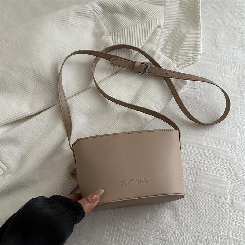 Korean Mini Bucket Bag Trendy Simple PU Leather Shoulder Bag For Girls Casual Daily Shopping Travel School Fashion Satchel