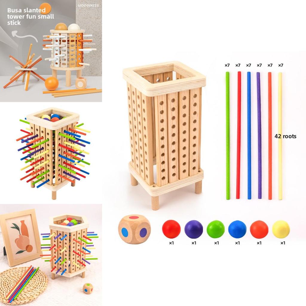 Wooden Stick Montessori Puzzle Toy For Kids Educational Game Board Fun Activity