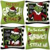 Christmas Linen Pillowcase: Home Sofa Decor & Car Lumbar Support Cushion Cover