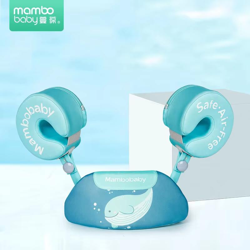 

Mambobaby Надувні нарукавники для плавання немовлят Навчальний поплавок-жилет для плавання з крильцями на руках Ненадувний поплавець для пляжу та басейну