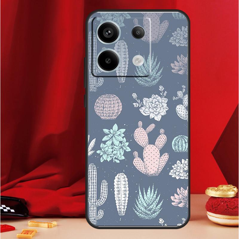 Plant Cactus Case For Xiaomi Redmi Note 9 10 11 12 13 Pro Plus 9S 10S 11S 12S Redmi 12 10C 9C 13C Coque