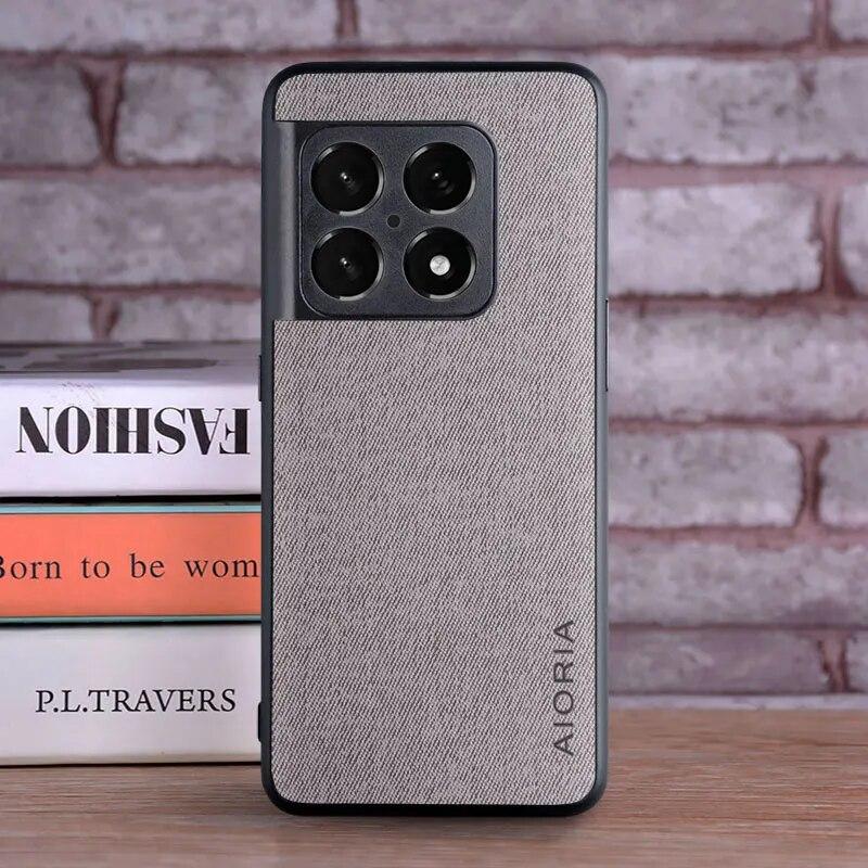 Pouzdro pro Oneplus 10 Pro 10T Luxusní textilní Kožený měkký TPU pevný kryt na telefon pro pouzdro Oneplus 10 pro