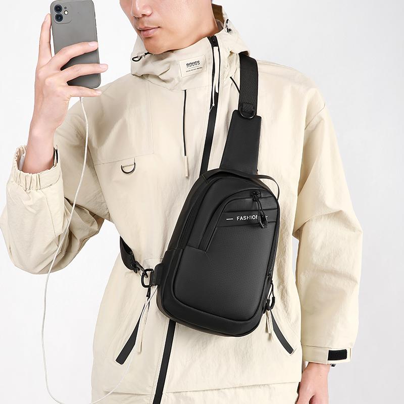 Large Capacity Chest Bag Men's Business Shoulder Crossbody Bag Outdoor Sports Bag