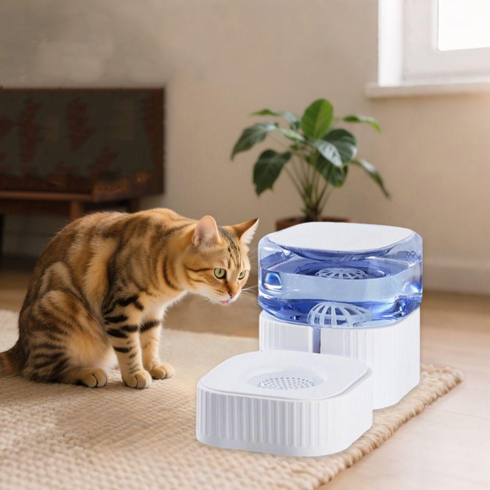 Practical Non-slip Automatic Pet Feeder Detachable Drinking Fountain Cat Water Dispenser Plastic Pet Water Feeder Daily Feeding