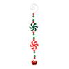Yousheng Christmas Tree Pendant Red White Candy Cane Design Hanging Pendant with Bells Candy Bars Beads Christmas Party Decoration