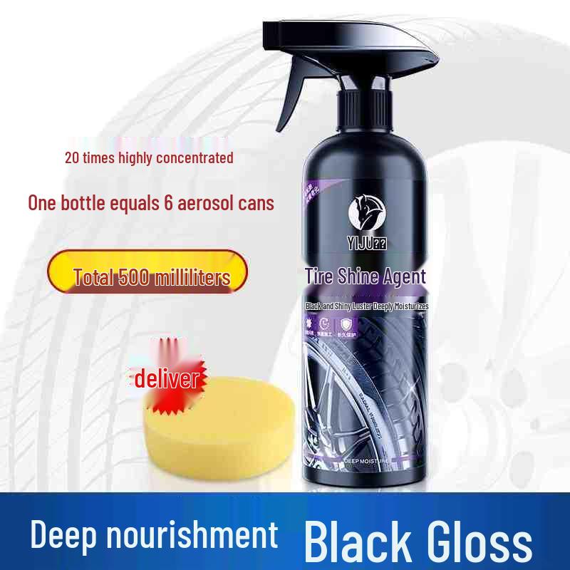 Car Tire Shine: Durable Wax & Anti-Aging Protective Foam Cleaner.